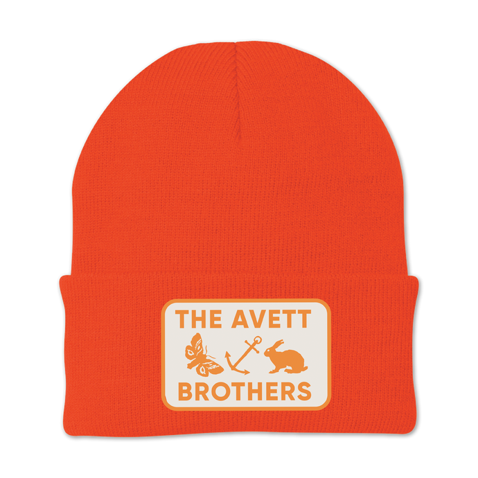 Orange Patch Beanie