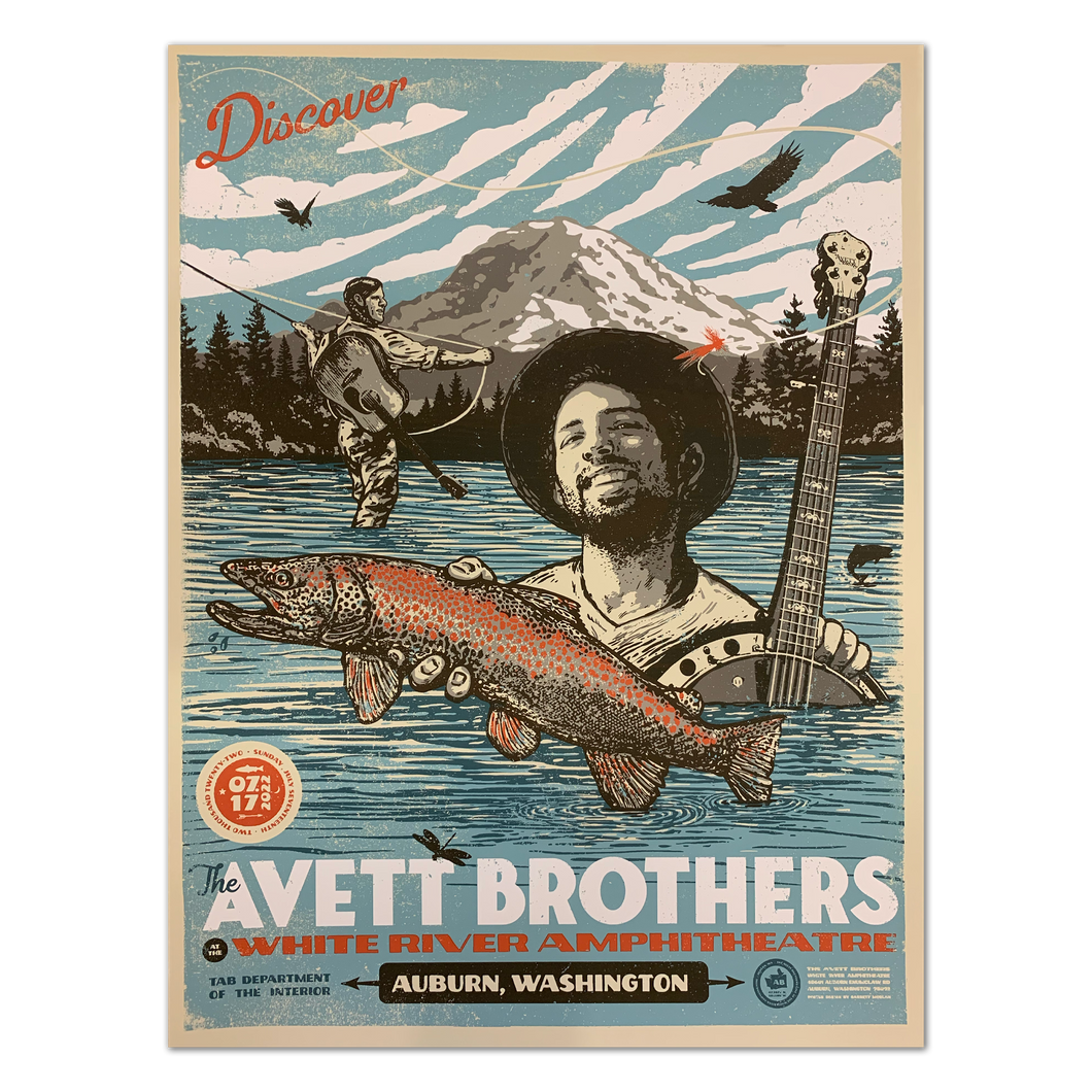 White River Amphitheater, Auburn, WA 7-17-22 Poster